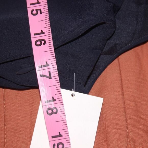 NWOT AMYLYNN One Shoulder  Satin Navy Blue Dress Women Size Medium - Picture 13 of 14